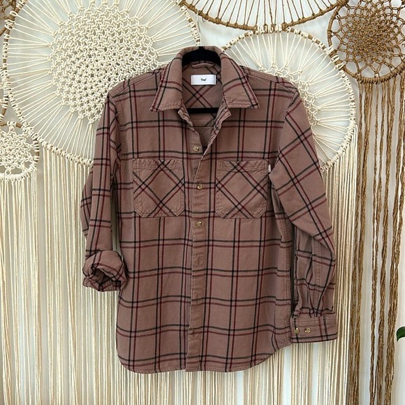 TNA cozy plaid button up - Picture 1 of 5